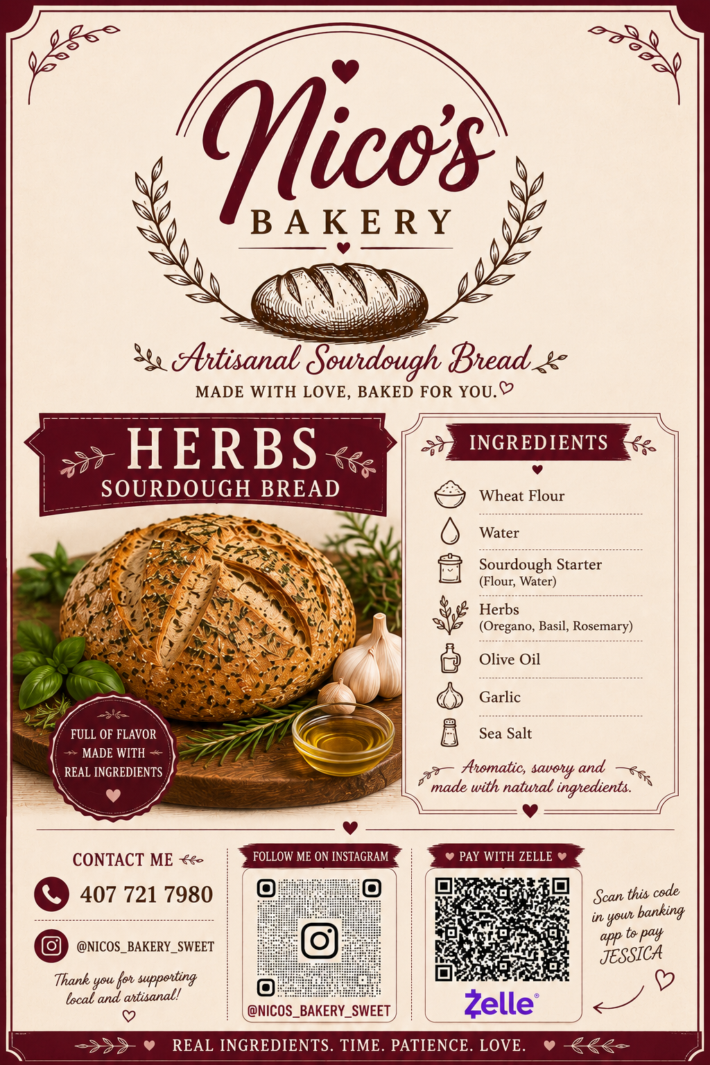 Herbs Sourdough Bread
